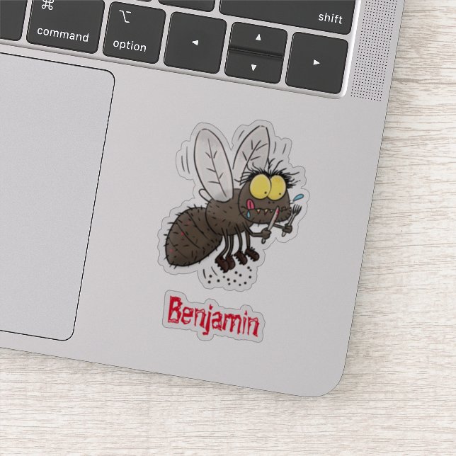 Sticker Drôle dessin animé d'insecte de la mouche à cheval (Détail)
