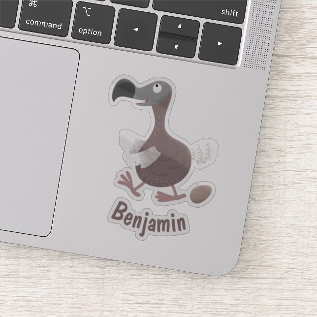 Sticker Drôle dessin animé d'oiseau de dodo (Détail)