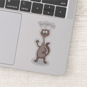 Sticker Drôle dessin animé en toile