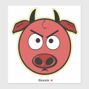 Sticker Drôle Diable Cochon