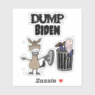 Sticker Drôle Dump Biden Caricature politique