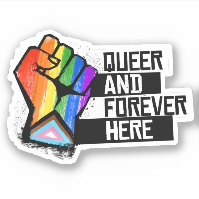 Sticker Drôle et ici pour toujours (Devant)