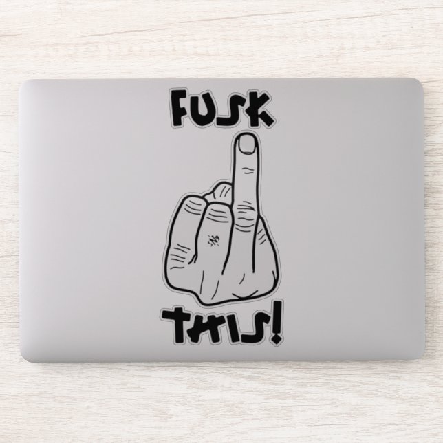 Sticker Drôle expression de frustration (fausse f-bombe) v (Ordinateur)