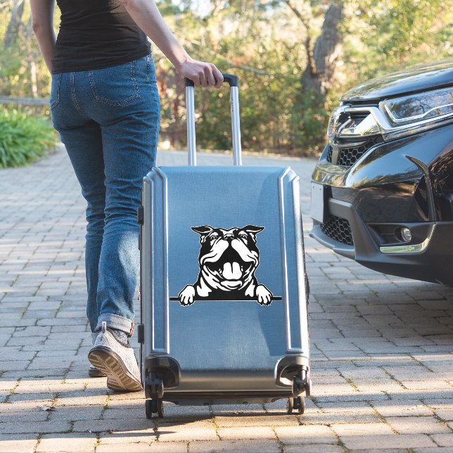 Sticker Drôle joyeux Bulldog (Valise Insitu)