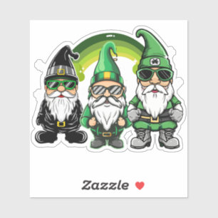 Sticker Drôle mauvais Humour de jardin Gnome Life St patri