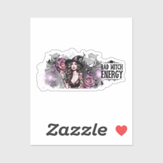 Sticker Drôle mauvaise sorcière énergie