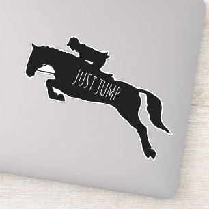 Sticker Drôle mignon Juste Sauter Cheval Equestre Voiture