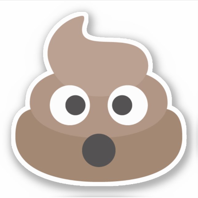 Sticker Drôle mignon Poop Emoji (Devant)