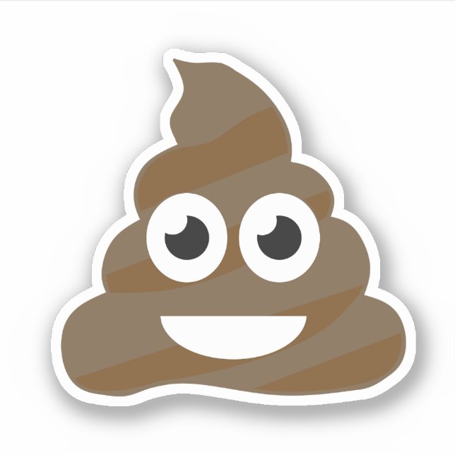 Sticker Drôle mignon Poop Emoji (Devant)