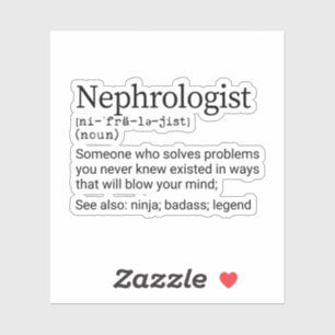 Sticker Drôle Nephrologiste Définition, Nephrologiste Cade