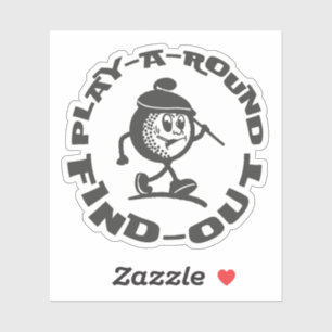 Sticker Drôle Papa Golf Rétro Jouez un Tour et Découvrez