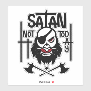 Sticker Drôle Pas Aujourd'Hui Satan - Détenu