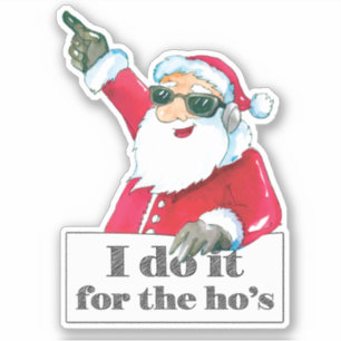 Sticker Drôle Père Noël Je le démonte pour le héros