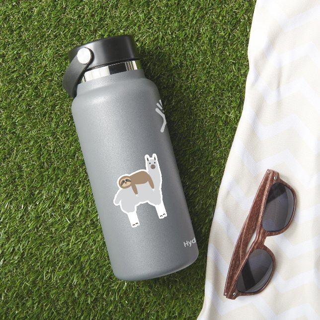 Sticker Drôle Sloth équitation Llama Dons (HydroFlask Insitu)