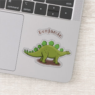 Sticker Drôle stegosaurus dinosaure dessin animé