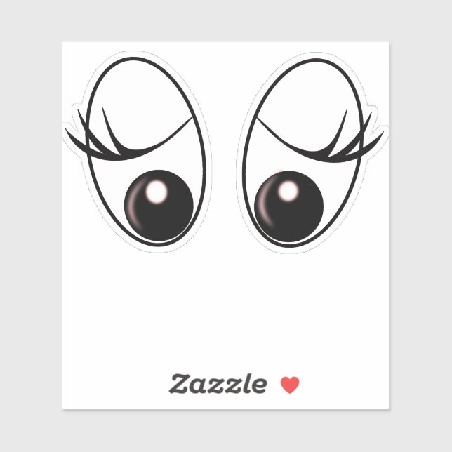 Sticker Drôle Surpris Eyes (Feuille)