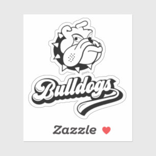 Sticker Drôle Tête de Bulldog