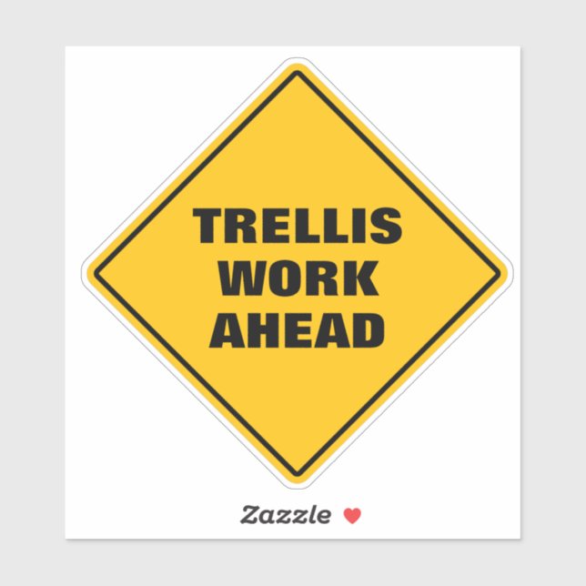 Sticker Drôle treillis travailler devant la clôture de jar (Feuille)