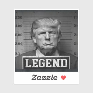 Sticker Drôle Trump 2024 Mugshot Président Légende