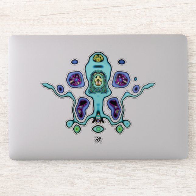 Sticker Drone alien biomécanique / calmar alien v1 (Ordinateur)