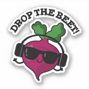 Sticker Drop La Beet Funny Music Veggie Pun