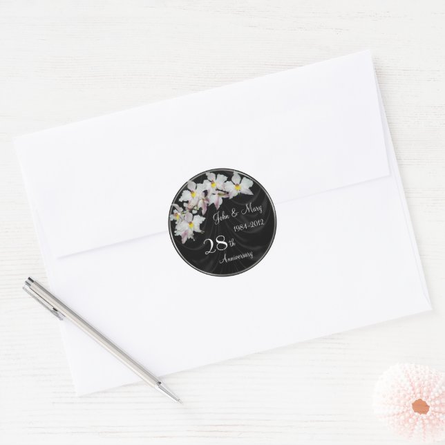 Sticker du 28e anniversaire du Mariage (Enveloppe)