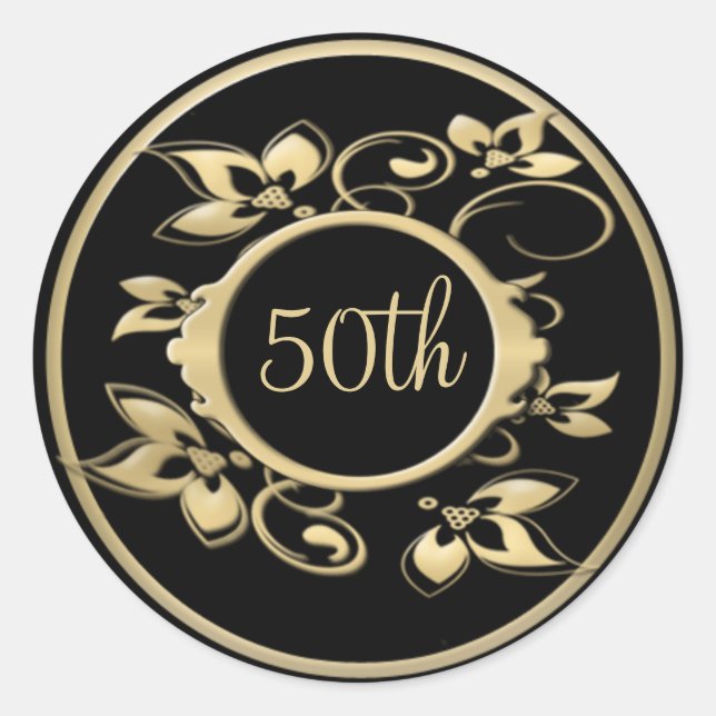 Sticker du 50e anniversaire de Mariage ou d'annive (Devant)