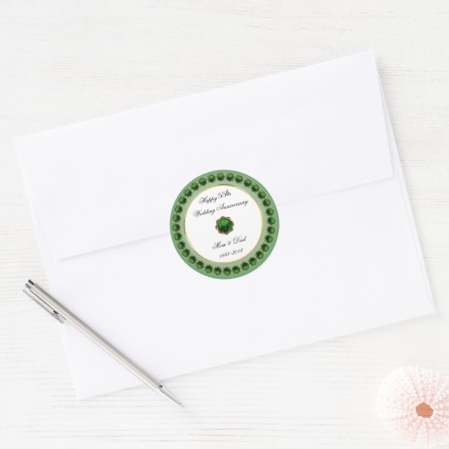 Sticker du 55e anniversaire du Mariage (Enveloppe)