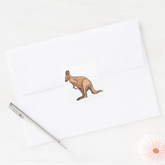 Sticker du Carré australien de la faune de Kangaro (Créateur téléchargé)