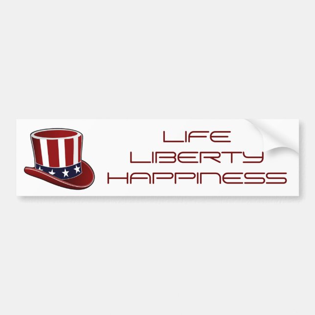 Sticker du Casquette de l'oncle Sam "Life Liberty  (Devant)