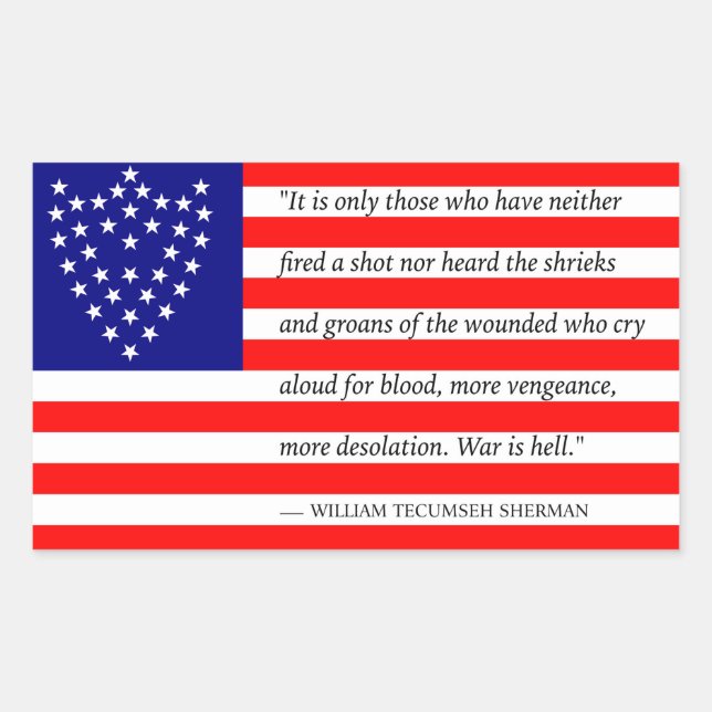 Sticker du drapeau de bataille du général Sherman  (Devant)