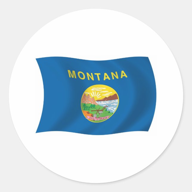 Sticker du drapeau du Montana (Devant)