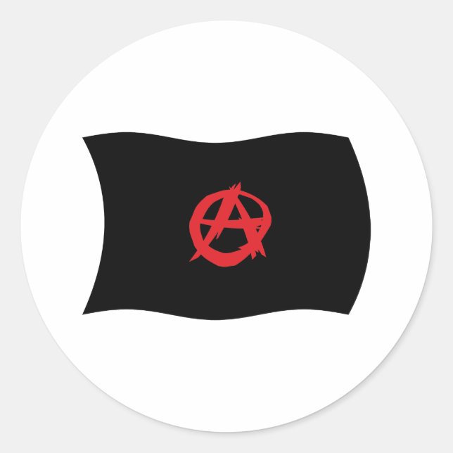 Sticker du drapeau du mouvement anarchiste (Devant)