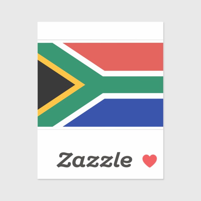 Sticker du drapeau sud-africain (Feuille)