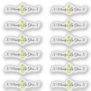 Sticker du logo d'emballage de la lèvre d'ananas