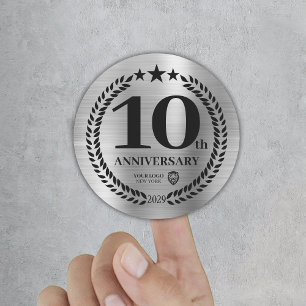 Sticker du logo d'entreprise du 10e anniversaire d