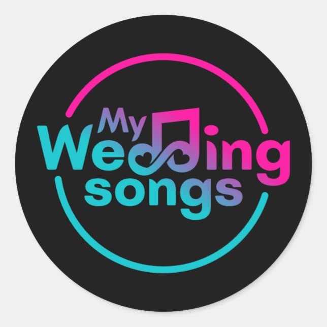 Sticker du logo Mes chansons Mariages (Devant)