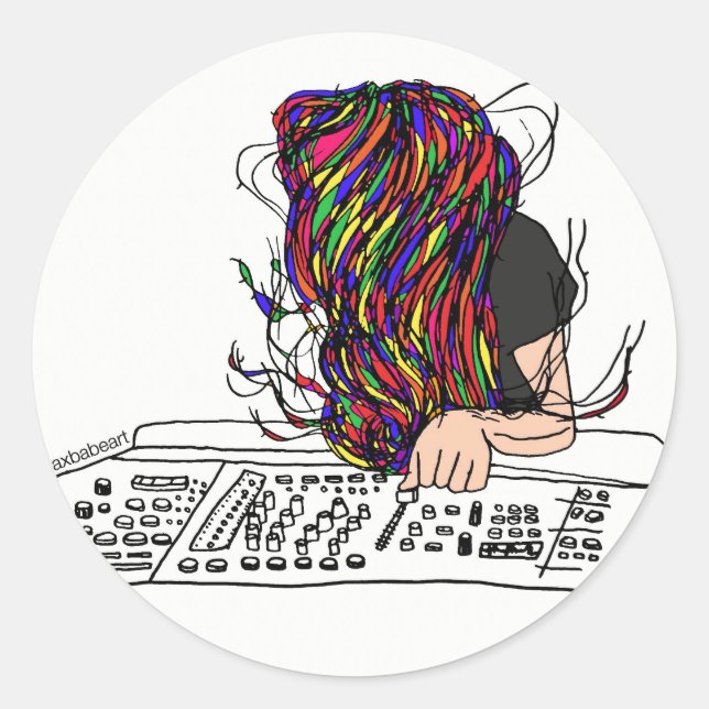 Sticker du logo Waxbabe Bassnectar (Devant)