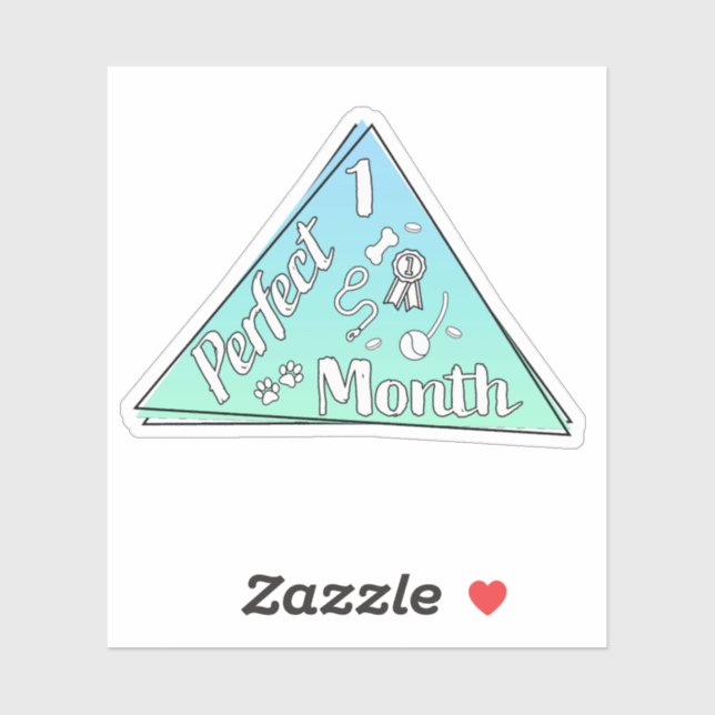 Sticker du mois parfait - Janvier (Feuille)