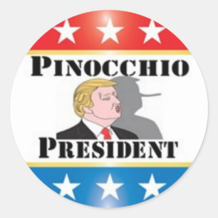 Sticker du président Trump Pinocchio