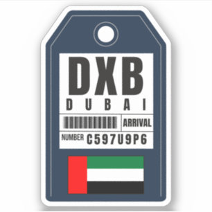 Sticker Dubai Boarding Pass - Émirats Arabes Unis DXB