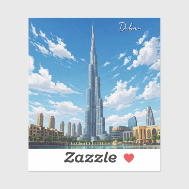 Sticker Dubai Burj Al Arab UAE Travel (Feuille)