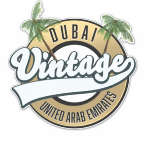 Sticker Dubaï Vintage Émirats arabes unis 