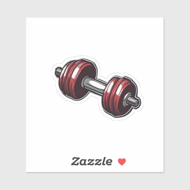 Sticker Dumbbell Motivation Gym - Parfait pour Fit (Feuille)