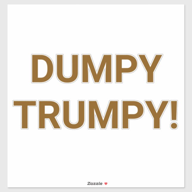 Sticker DUMPY TRUMPY Hankamer Artjunkhaus Comic Splash-Art (Feuille)