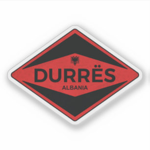Sticker Durrës Albanie Vintage
