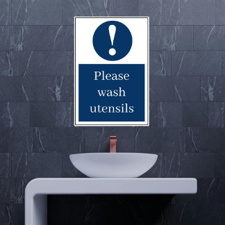 Sticker d'ustensiles de lavage