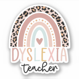 Sticker Dyslexie Enseignant Arc en ciel, Dyslexie Sensibil