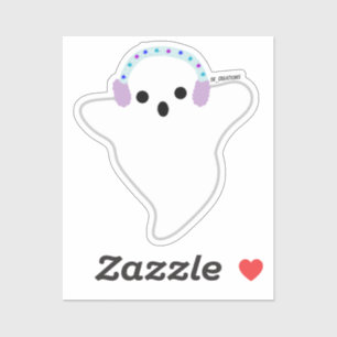 Sticker Earmuff Ghost