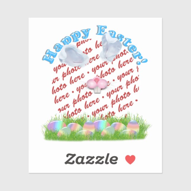 Sticker Easter Bunny (Ears & Nose Adjustable) Photo Frame (Feuille)